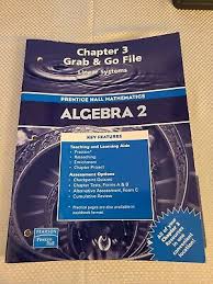 Algebra 2 Chapter 3 Support File