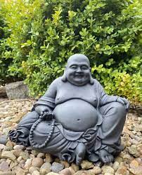 Black Chinese Laughing Buddha Garden