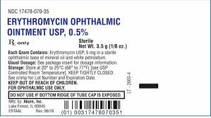 review erythromycin eye ointment