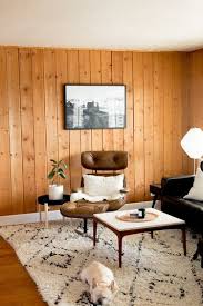 Living Room With Knotty Pine Walls