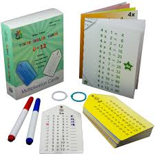 Wipe Clean Times Tables Multiplication Facts Flash Cards