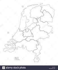 Planen sie ihre reise im voraus online für einen schönen aufenthalt. Niederlande Outline Silhouette Karte Abbildung Mit Provinzen Stock Vektorgrafik Alamy