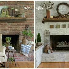 How To Paint A Brick Fireplace And