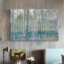 Teal Tree Forest Canvas Wall Art