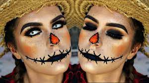scary glam scarecrow halloween makeup