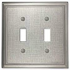 Linen Brushed Nickel Wall Plates