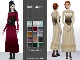 the sims resource boho dress