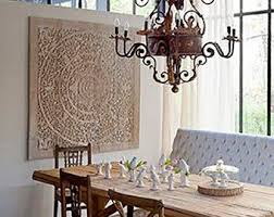 wood carved wall art panel asian home