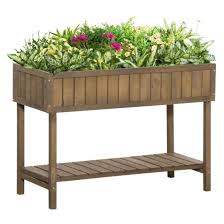 Outsunny Wooden Herb Planter Stand 8