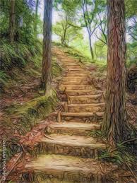 Colored Pencil Drawing Trail At The
