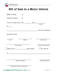 Automobile Bill Of Sale Template Medium To Large Size Of Car Bill