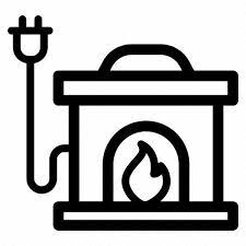 Electric Fireplace Heater Icon