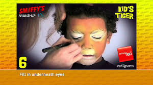 children s tiger face paint tutorial