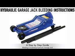 how to bleed a hydraulic garage jack