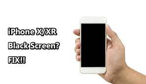 fix iphone x xr stuck on black screen