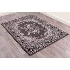 poly lancashire oriental rug dark grey