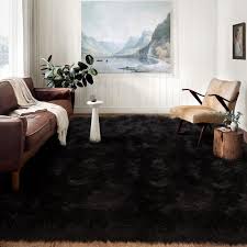 latepis area rugs 12x12 black fuzzy rug