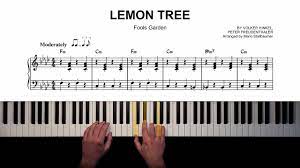 fools garden lemon tree piano sheet