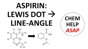 aspirin lewis dot to line angle
