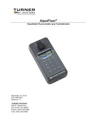 Aquafluor Handheld Fluorometer Turner Designs