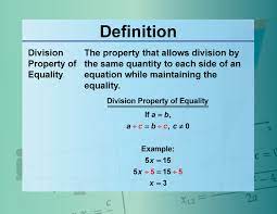 Definition Equation Concepts Division