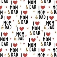 love you mom and dad fabric wallpaper