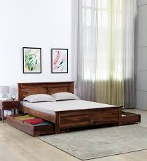 arabel solid wood queen size bed