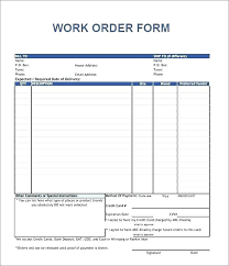 Order Form Template Doc Maintenance Work Order Request Form Template