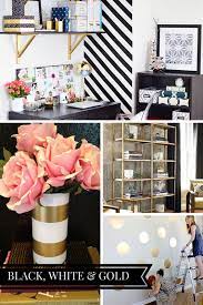 black white and gold office decor ideas