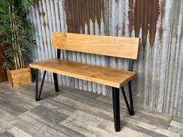 Industrial Style Dining Table Bench