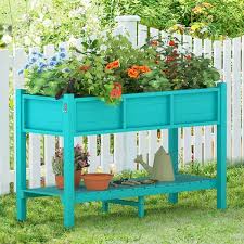 Elevated Wood Planter Box Stand