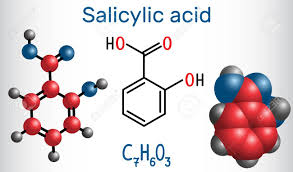 Salicylic Acid Molecule It Is A Type Of Phenolic Acid Structural