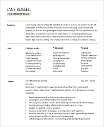 Customer Service Professional Summary For Resume Summary For