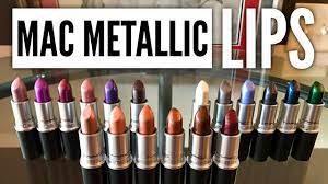 mac metallic lip collection lip