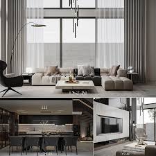 living room and dining room modern