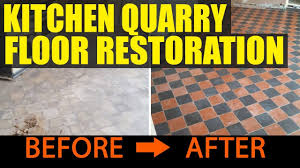 quarry tile kitchen floor restoration