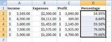 how to calculate profit in excel and