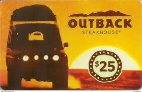 gift cards outback steakhouse card 25