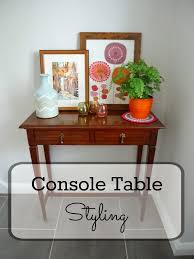 A Playful Stitch Console Table Styling