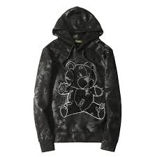 War Bear Hoodie In Black Free Delivery 14 21 Days Cotton