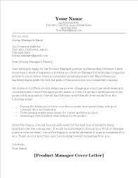Product Manager Cover Letter Sample Templates At