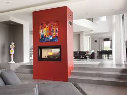 Modern Double Sided Fireplaces Of