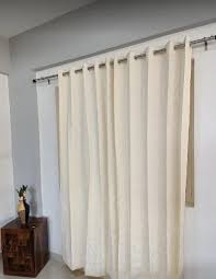 cotton printed white window curtain
