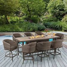 Fire Pit Table Set Patio Set With
