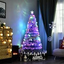 Details About Pre Lit Fiber Optic 5 Tree Artificial Christmas Tree Multicolor Led Star Lights