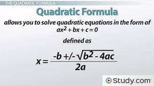 The Quadratic Formula