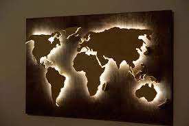 world map wall art designs to decorate