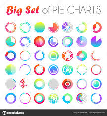 Big Set Pie Charts Data Visualization Gradient Colors