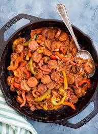 cajun sausage and pepper skillet the