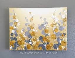 Mustard Yellow And Grey Wall Art